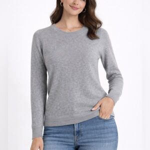 Gerry Weber Gray Cashmere Crew Neck Sweater Size 6